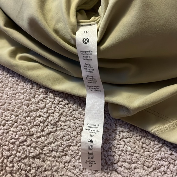 Lululemon align tank top size 10 yellow/green - Picture 4 of 4